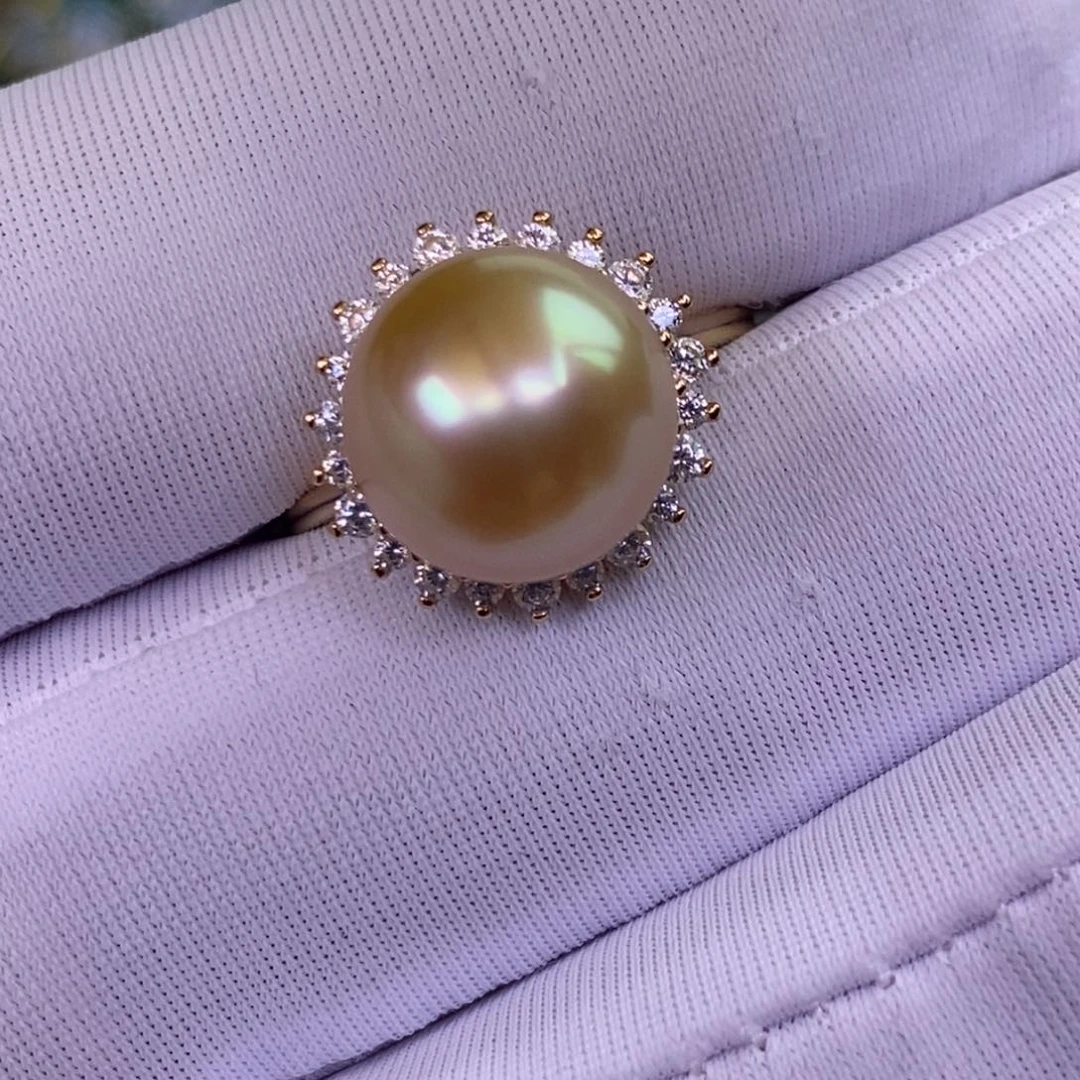 海水珍珠银S925镶嵌戒指