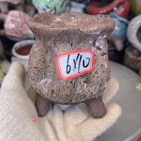 粗陶花盆手工花盆制作就这样