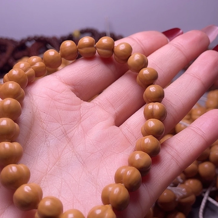 *****手串猴头核桃11尺寸镜面柯基屁桃手持全品无暇