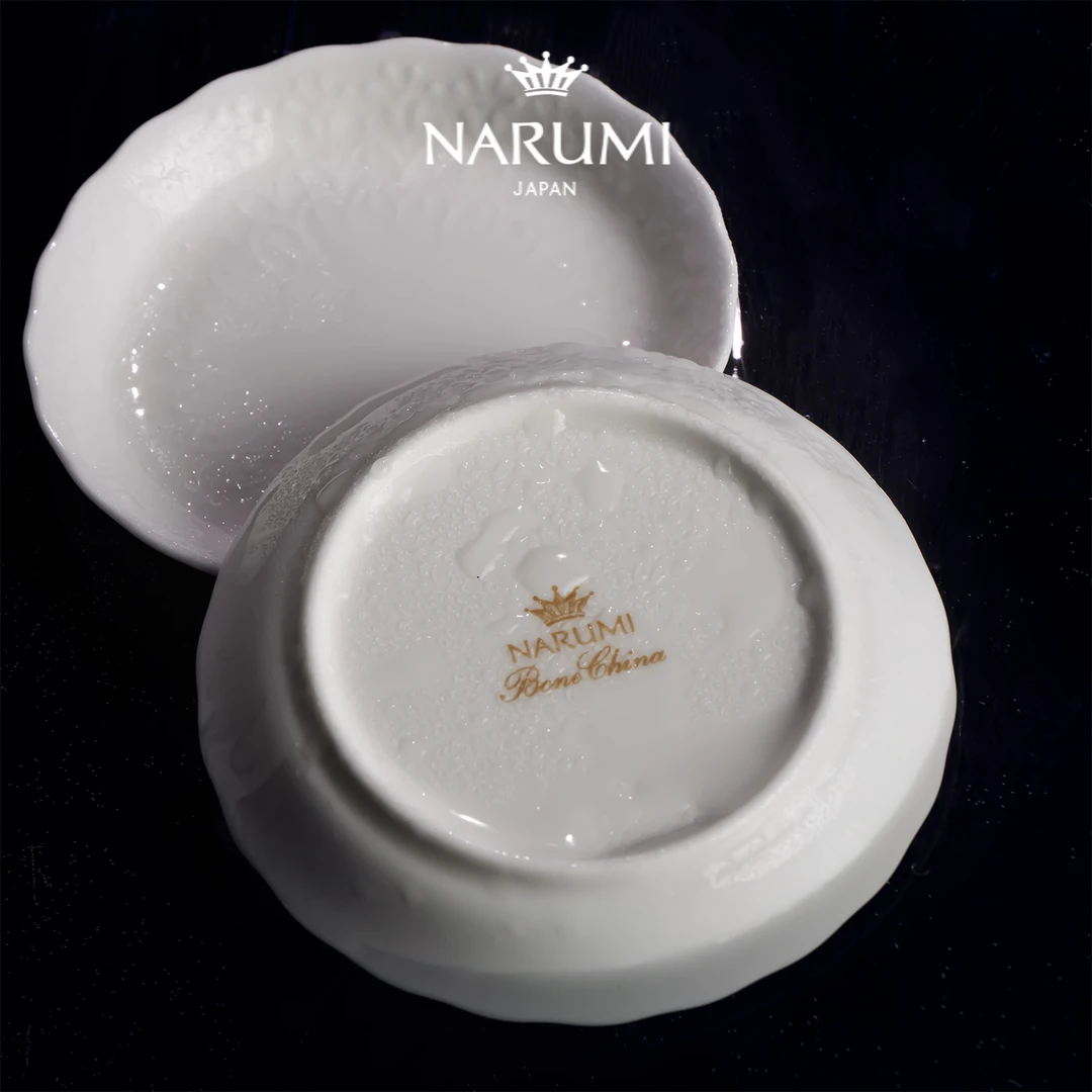日本NARUMI/鸣海经典Silky White系列 调味碟2只9072-9326