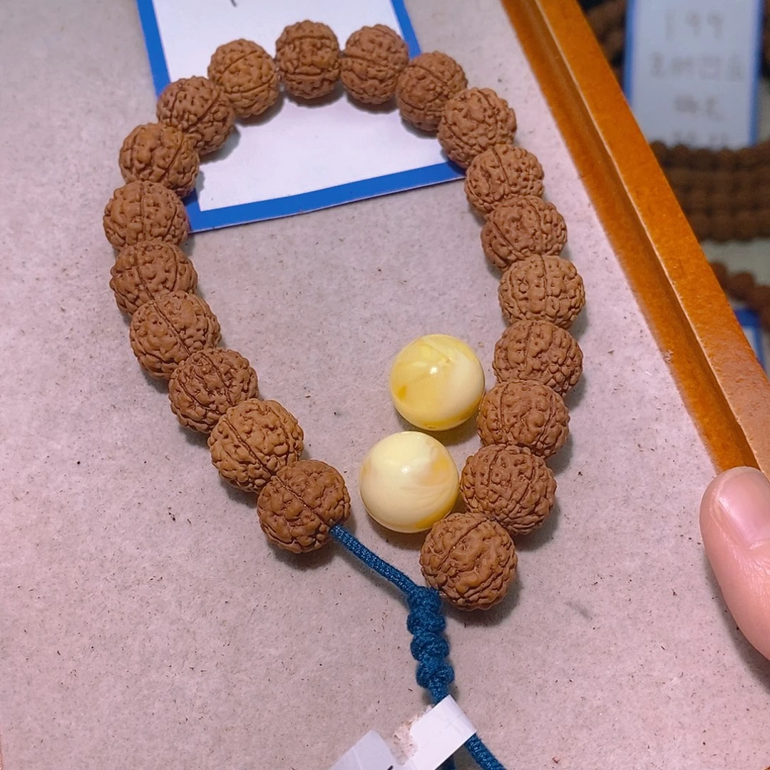 金***瞳金刚菩提手串153古树跳跳龙6瓣14.5