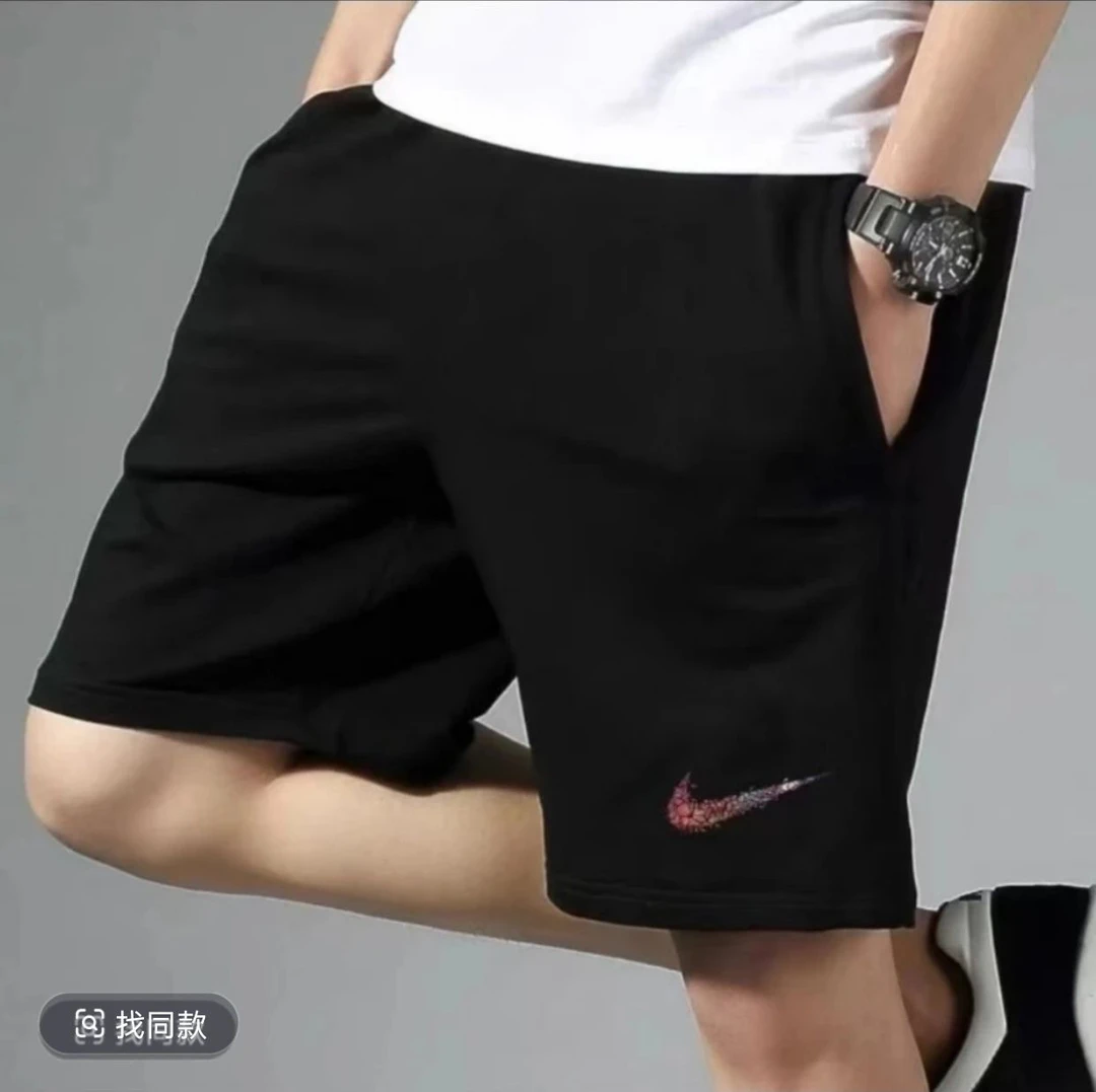 【冰丝高质量】情侣款速干五分裤韩版透气系带潮流松紧带男运动短裤