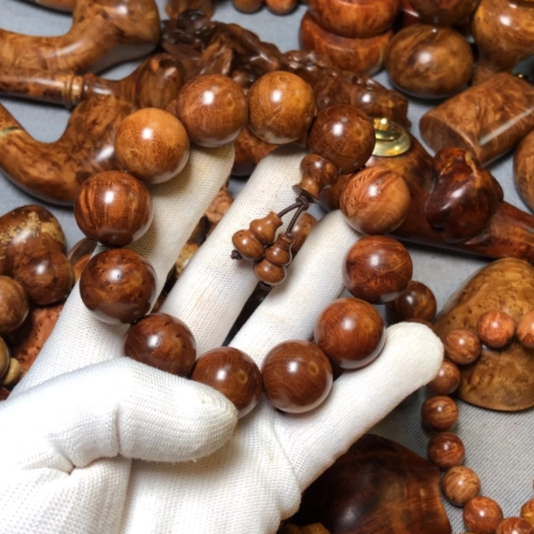 【闪购商品】木麻梨疙瘩火琉璃手把件