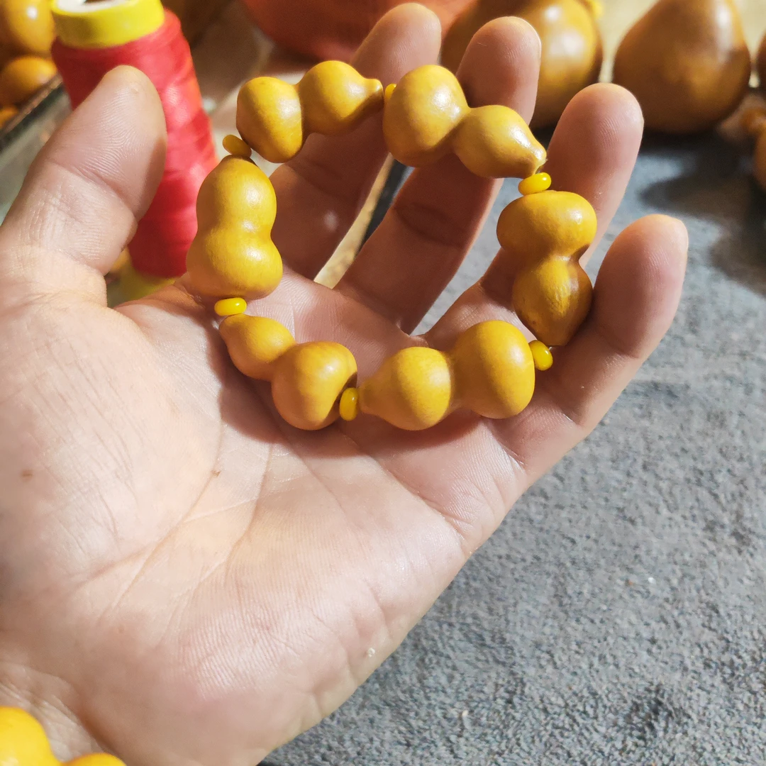 天然葫芦手把件文玩葫芦草里金手链