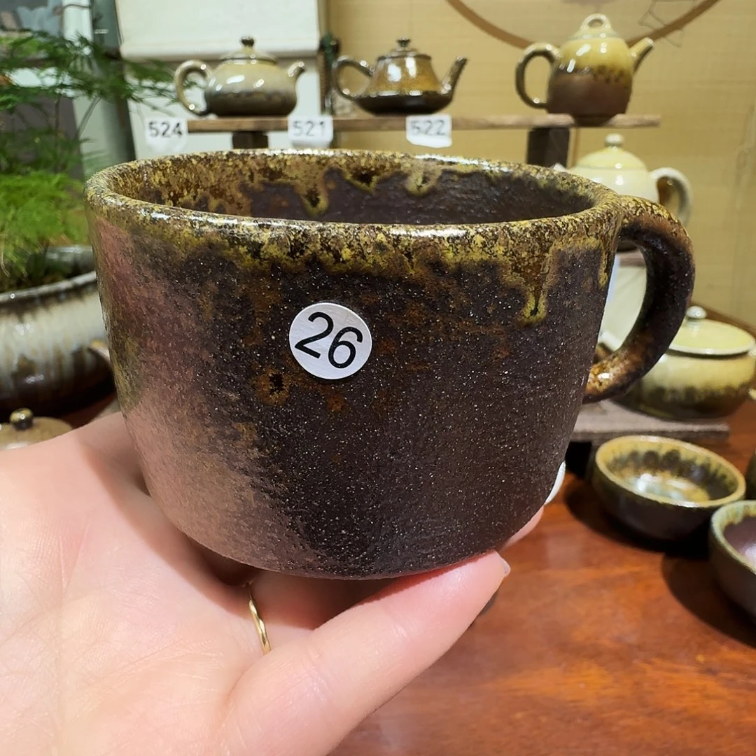 冯***！建水紫陶紫泥柴烧咖啡杯大微瑕