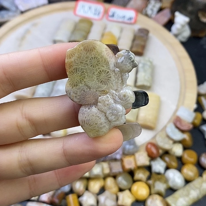 针钠钙石（海纹石）未镶嵌颈饰