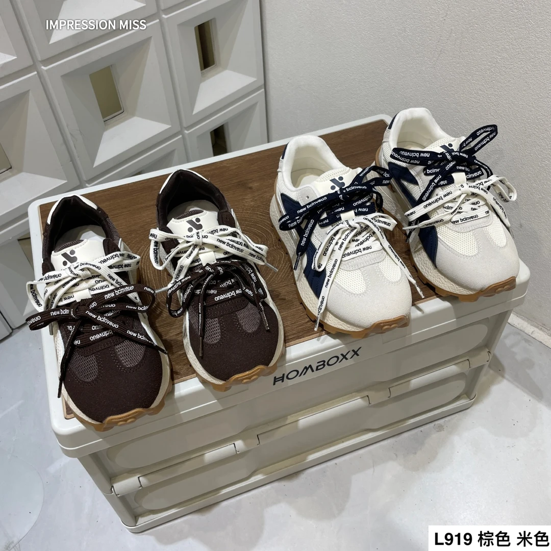 （L919）偏小1码 时尚百搭厚底显高阿甘鞋休闲鞋 跟高4.5公分