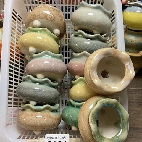 紫砂花盆104微瑕品口径4到4.5左右