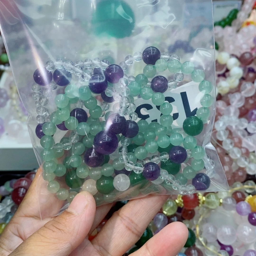 婧***号银S800镀金镶嵌手链水晶