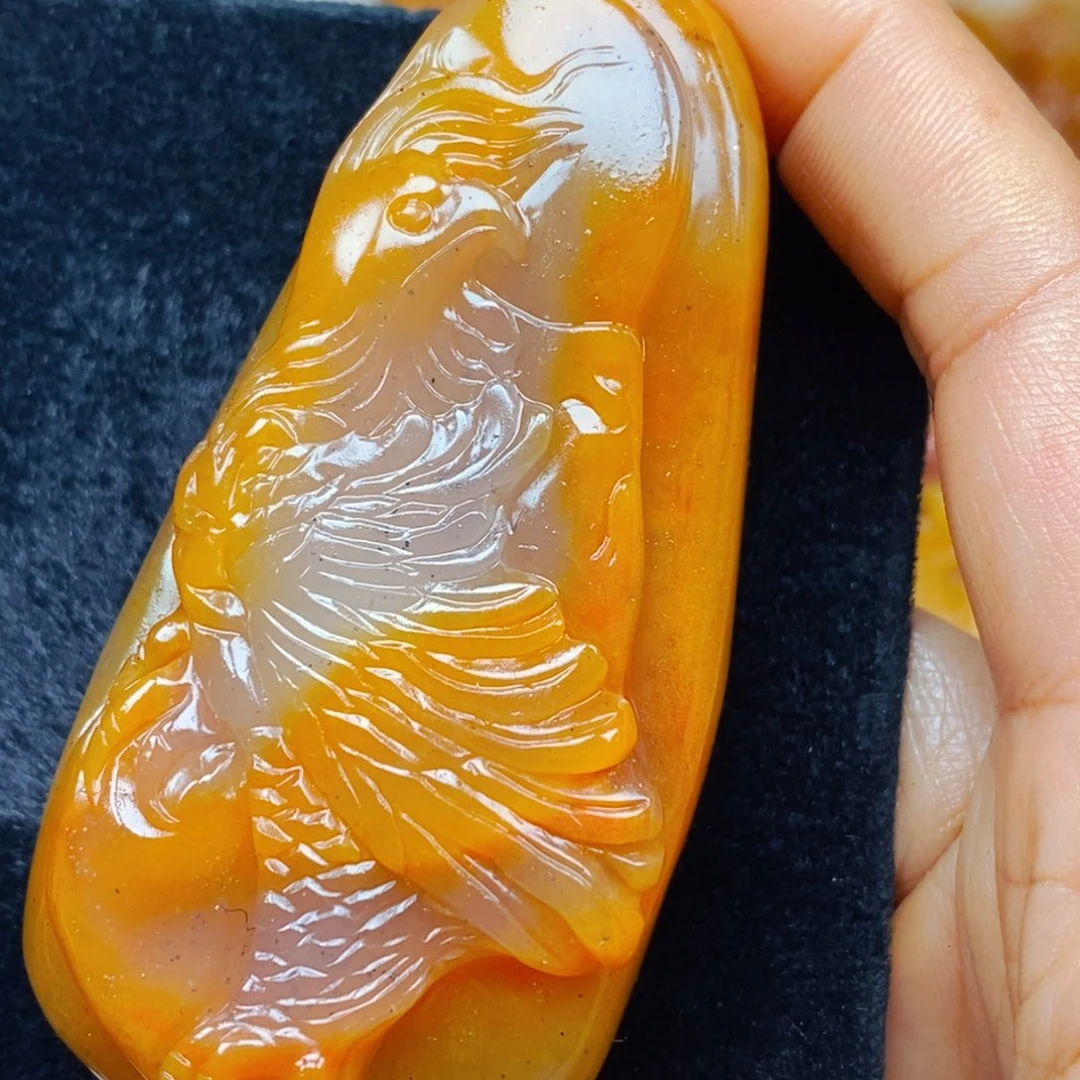 未镶嵌石英质玉（黄龙玉）吊坠(不含链)