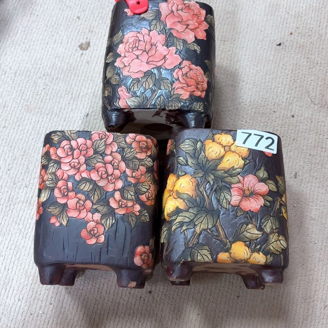 浩***、紫砂花盆陶瓷多肉花盆精品