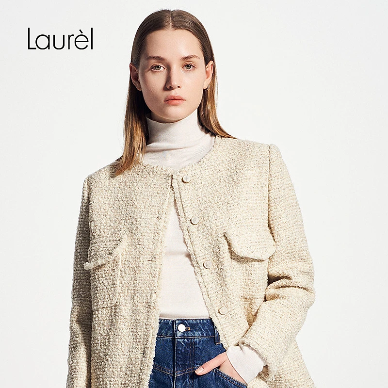 【丽公主专享】Laurel劳芮新款小香风肌理感箱型外套女L356W006DX