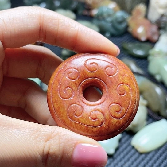 白玉菩提吊坠摆件