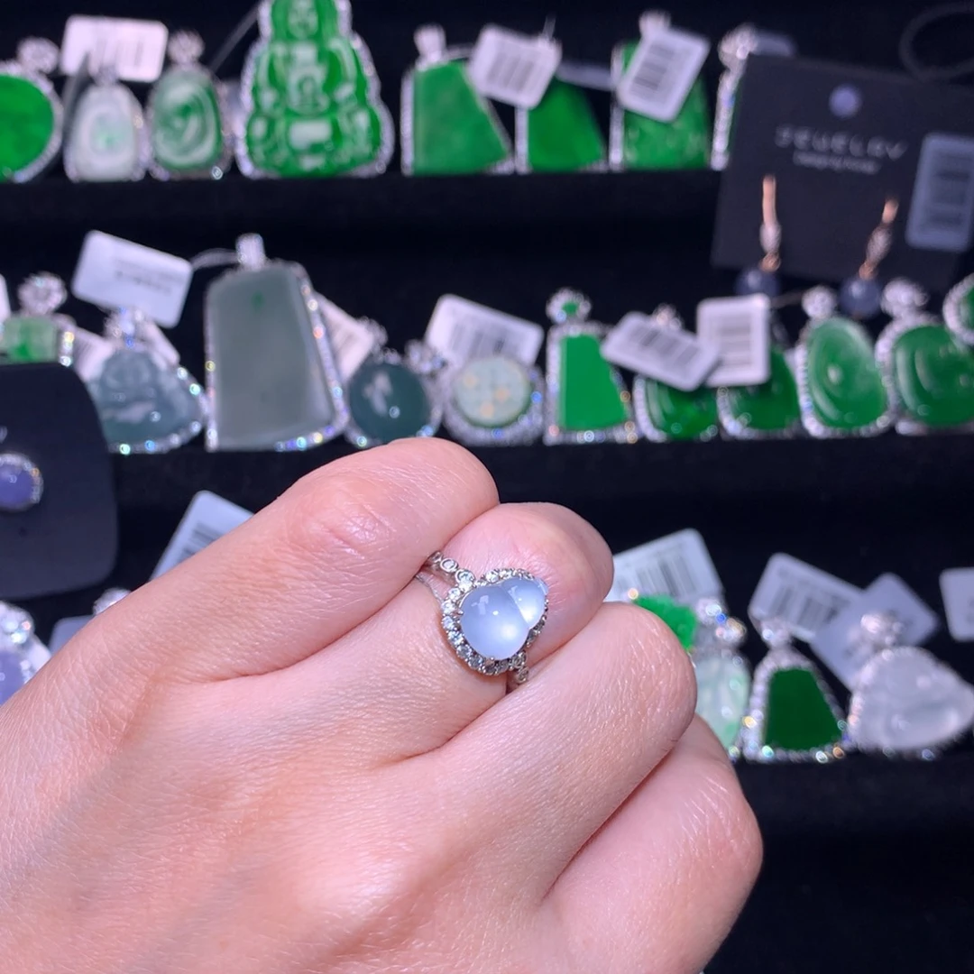 【闪购商品】银S925镶嵌戒指翡翠