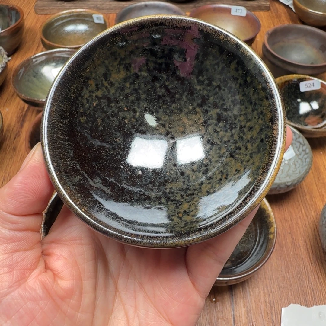 柴烧建盏茶盏茶杯583