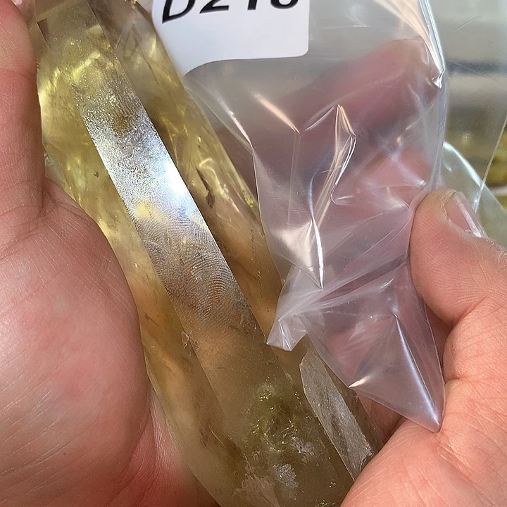 黄晶天然水晶柱子D218未镶嵌郑*?