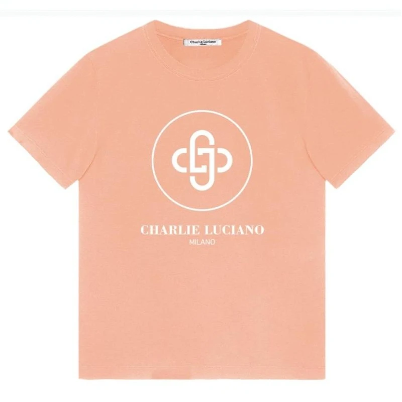 Charlie Luciano大圆logo印花 tee