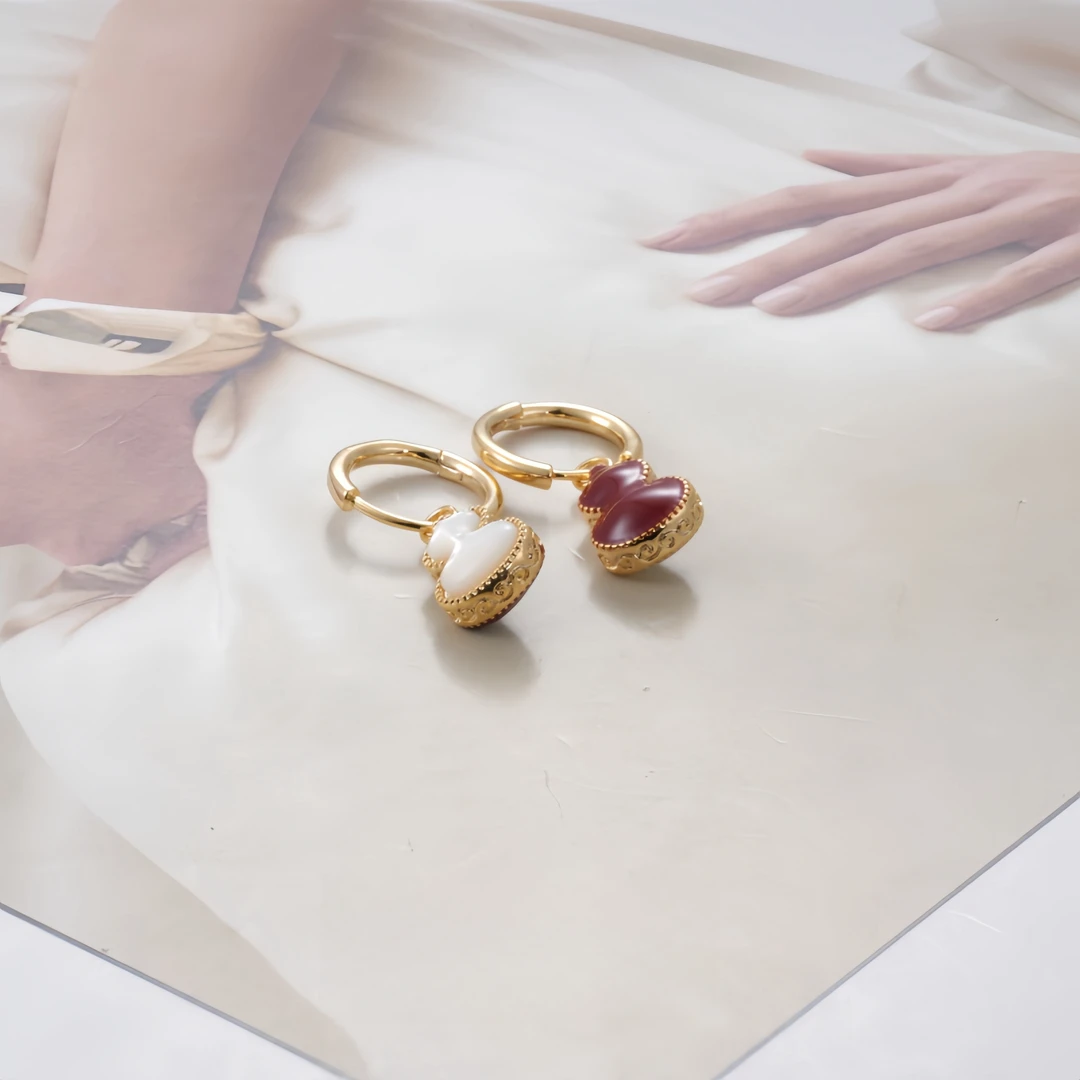 铜合金贝壳耳饰 耳环8413