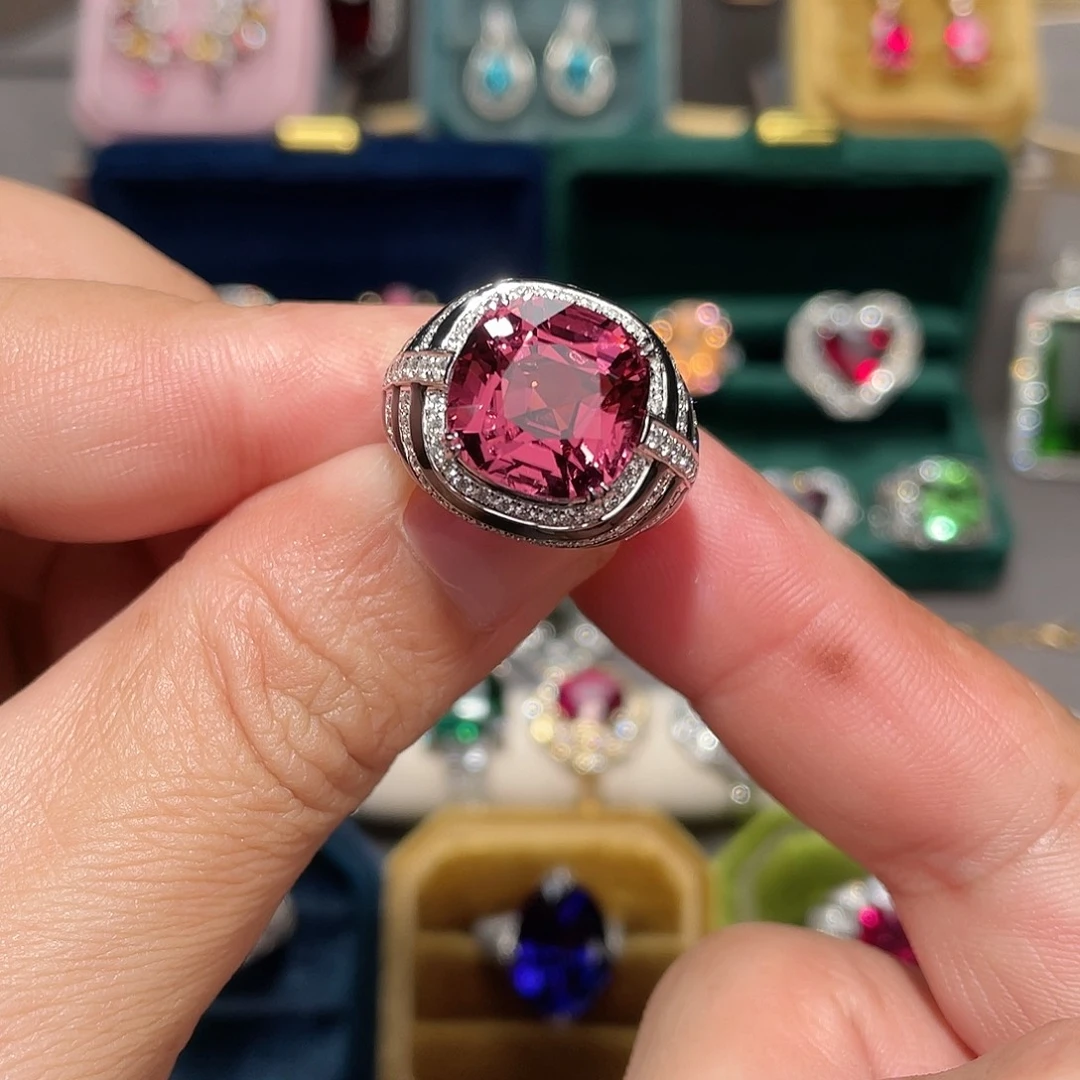 碧玺戒指18K金镶嵌9.06ct