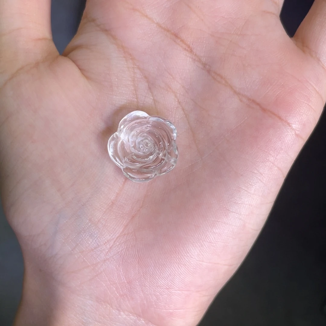 手链未镶嵌水晶白水晶玫瑰花雕刻