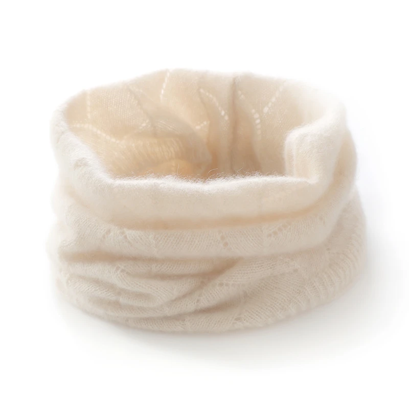 围脖护颈女冬季高级感套头宝宝儿童保暖领圈针织一体帽纯羊绒脖套