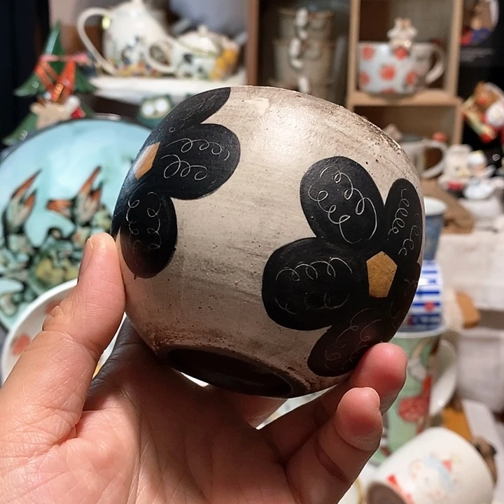 粉引作家器蛋杯咖啡杯