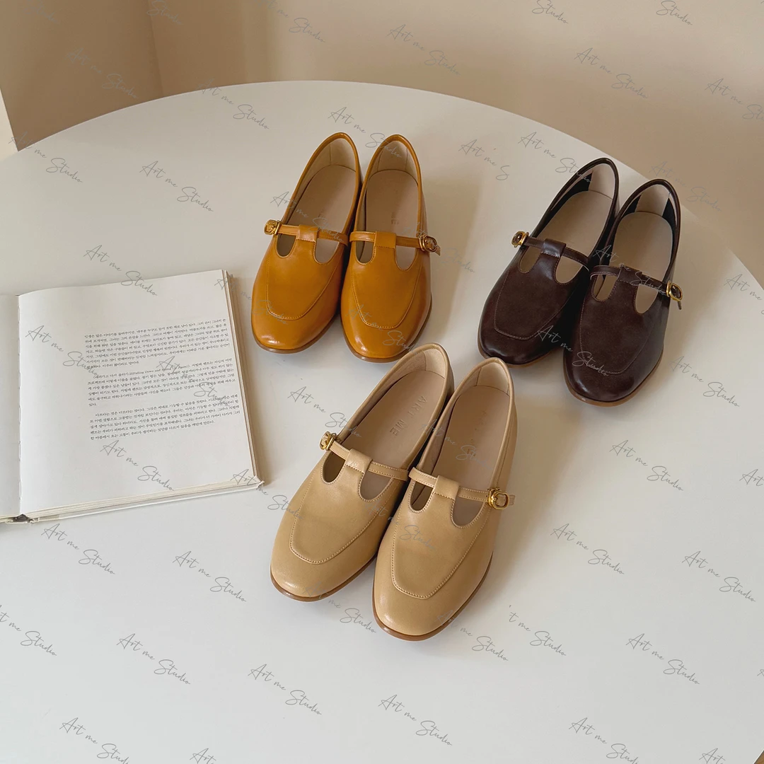 超软胎羊皮云端感复古腔超显白老粉必入瓜瓜自留法式乐福鞋w24344