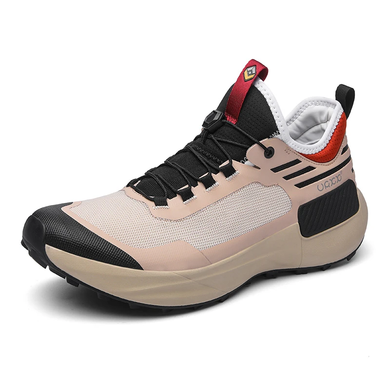 夏季爆款休闲鞋网面户外运动登山越野男鞋【石】