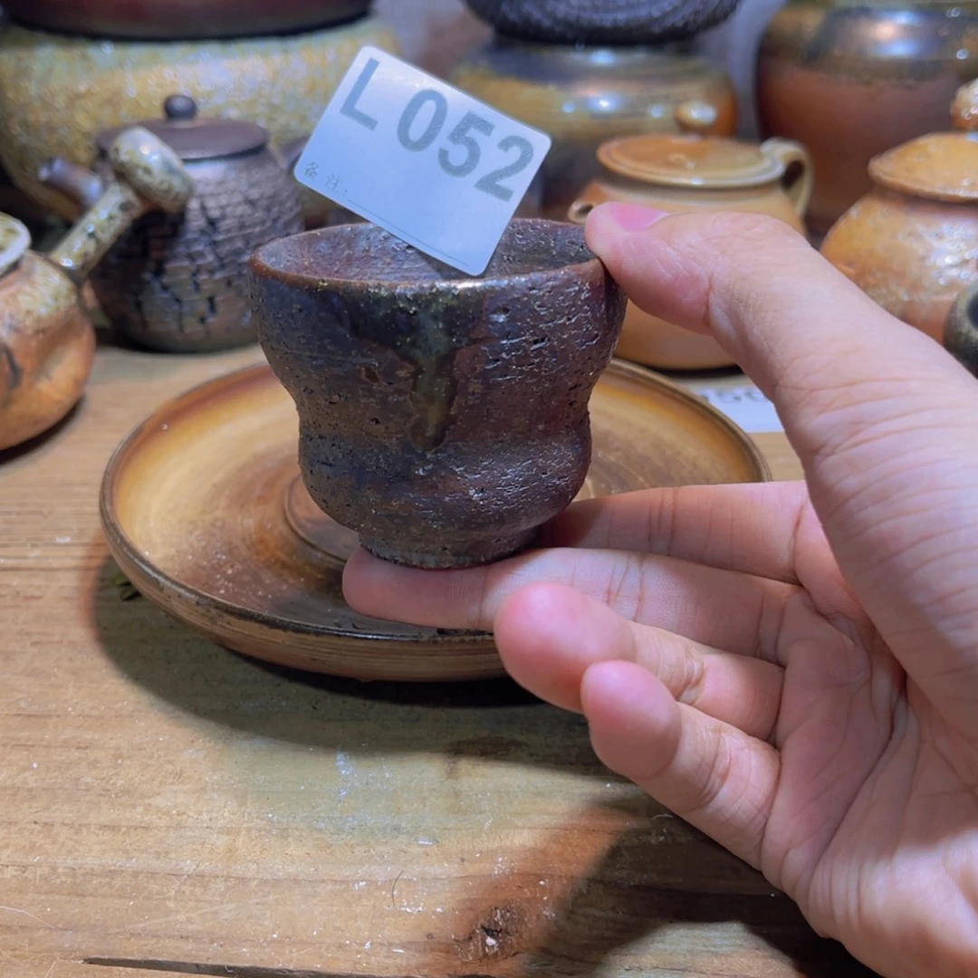 纯手工制作工艺（柴烧）裸烧纯手工制作柴烧杯052