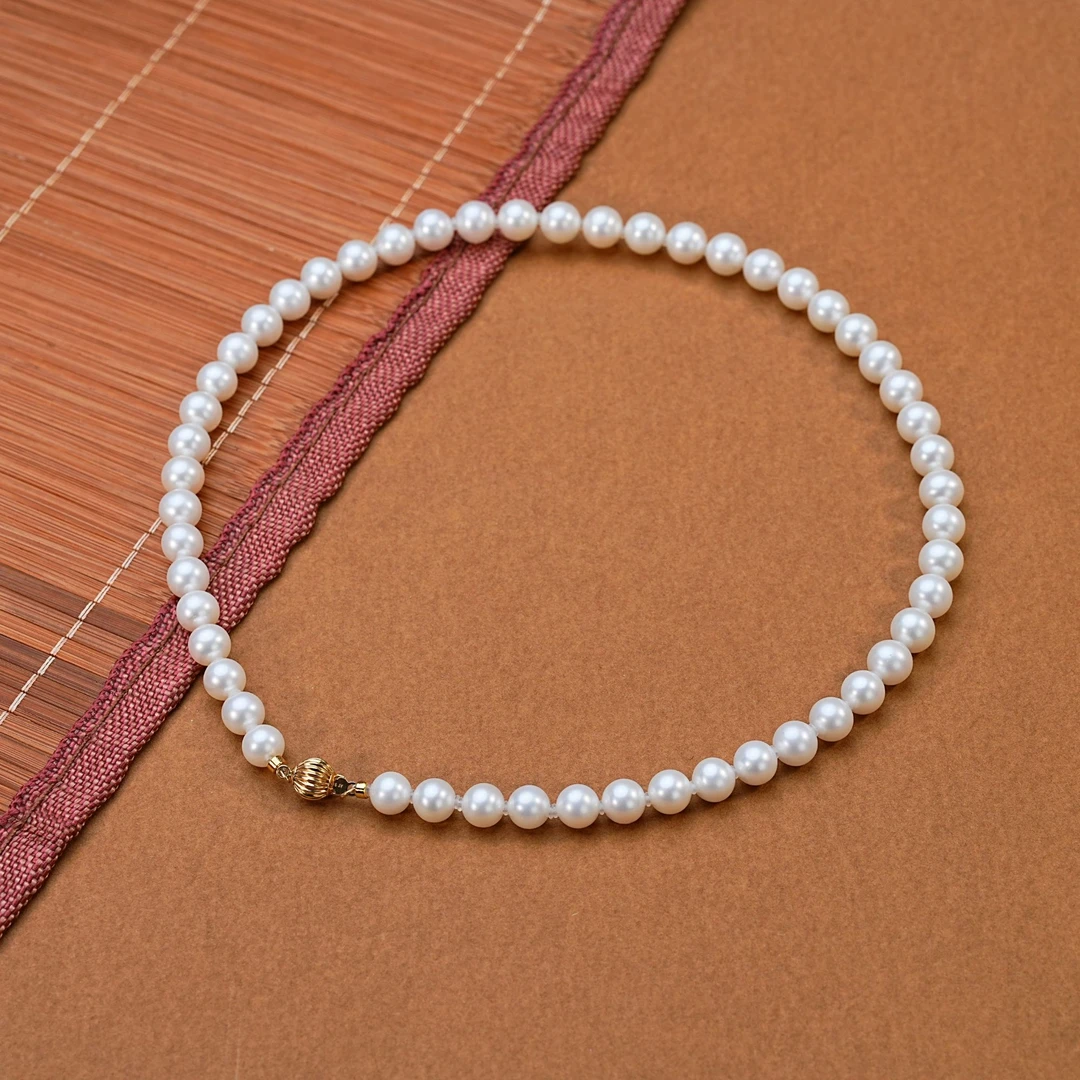天然淡水珍珠项链7.3-8.3mm