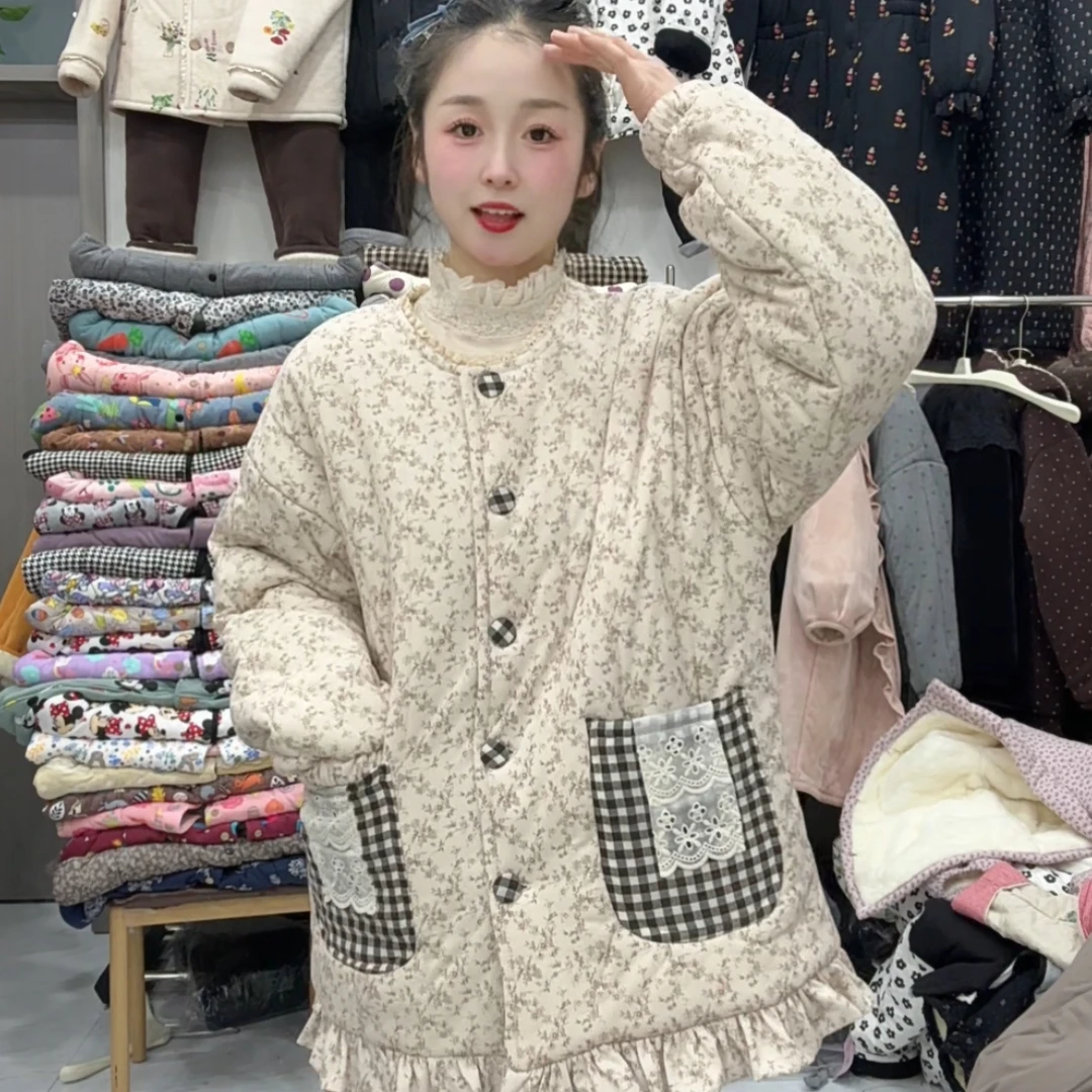 格子口袋单件上衣（300克棉花衣）