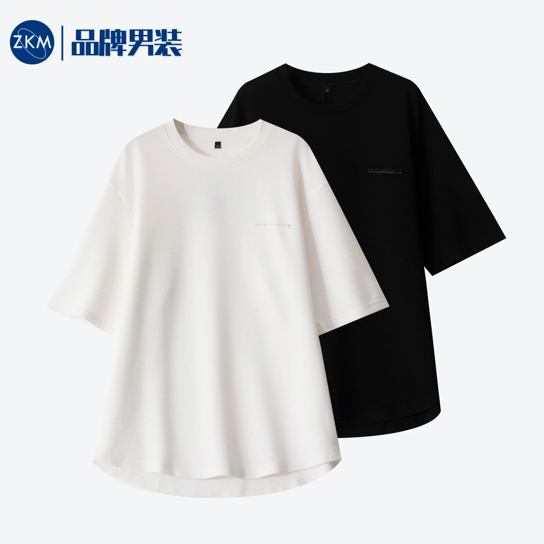 【高货原创】ZKM-16012夏季时尚情侣宽松圆领休闲短袖T恤
