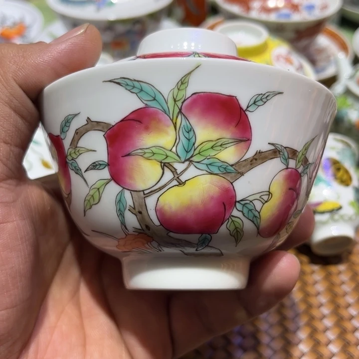 纯手绘精品盖碗杯