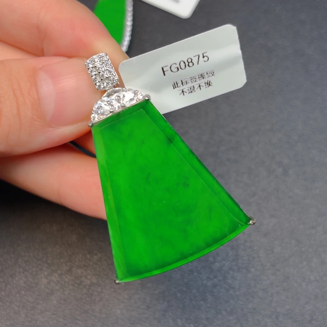 翡翠银S925镶嵌颈饰