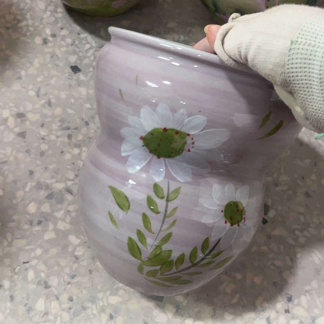 双***儿景德镇陶瓷花盆花盆大瑕疵