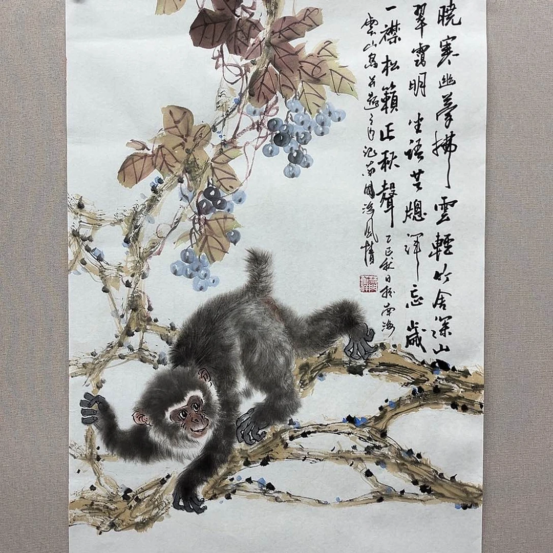 国画艺术家真人手绘