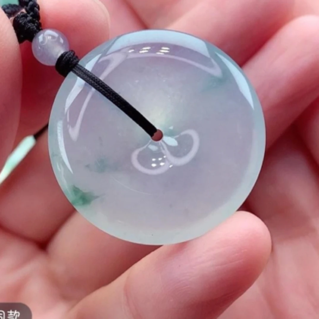 缅甸天然A货翡翠 平安扣 尺寸27.6-5.9mm