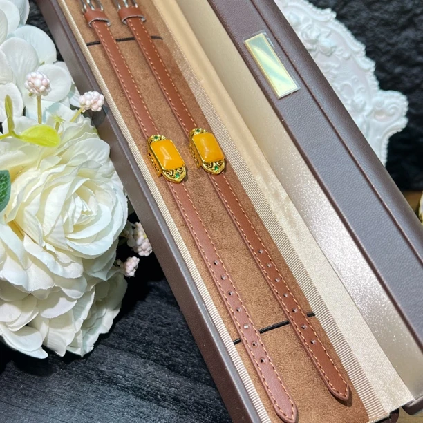 【晶澜月】K361【svip私人定制版】天然鸡油黄蜜蜡手链多样性发其一