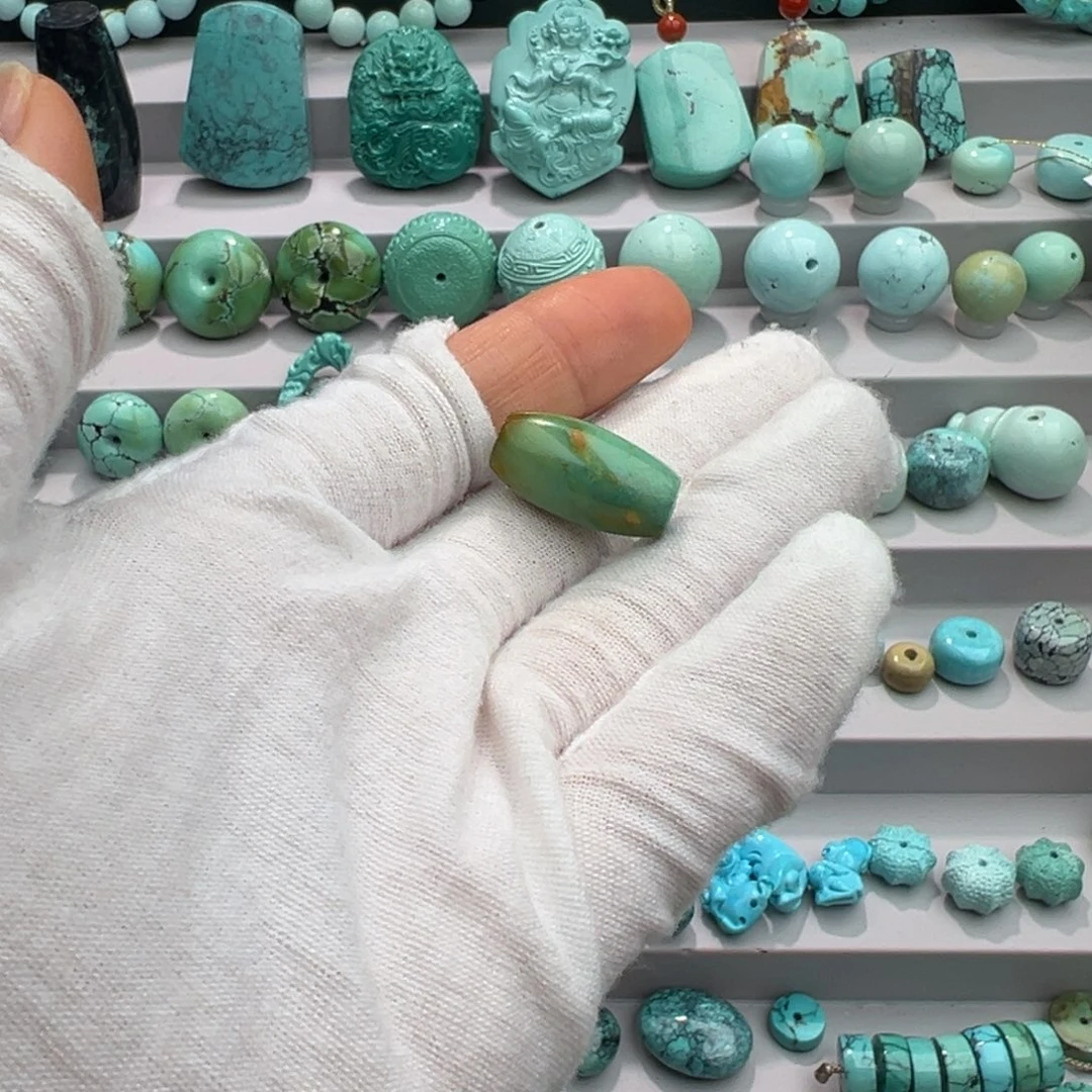 绿松石未镶嵌卡10.7桶珠