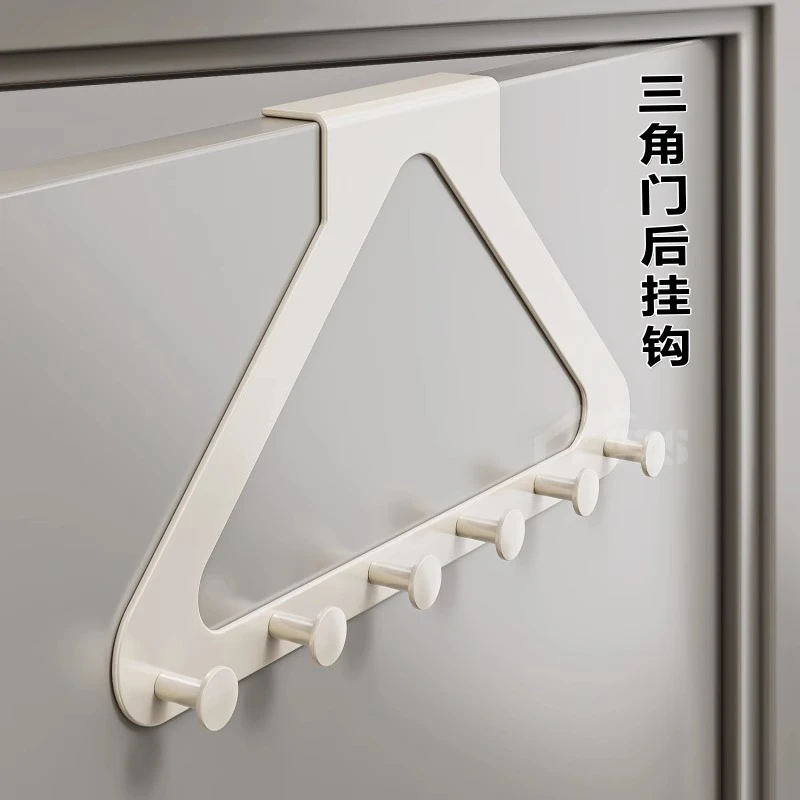 门后挂钩挂衣架卧室门上衣服收纳神器免打孔房门背后挂衣钩置物架