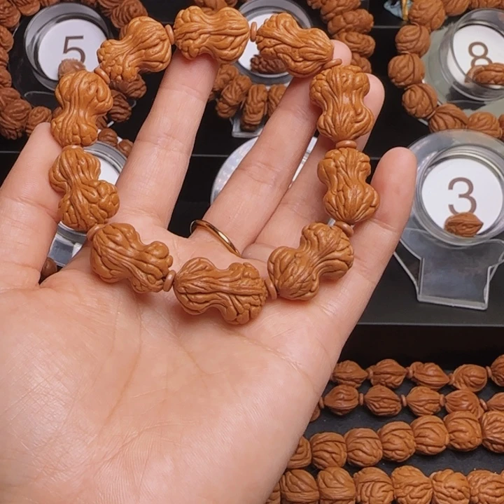 桃核手串龙纹桃核