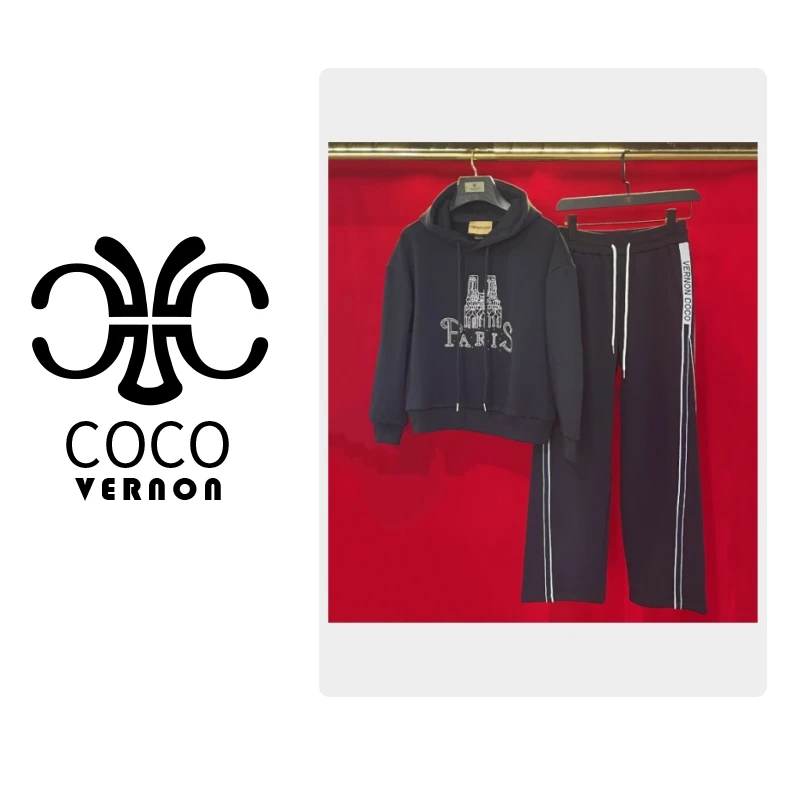 【VERNON COCO】Y10秋冬加绒连帽休闲运动套装VN851
