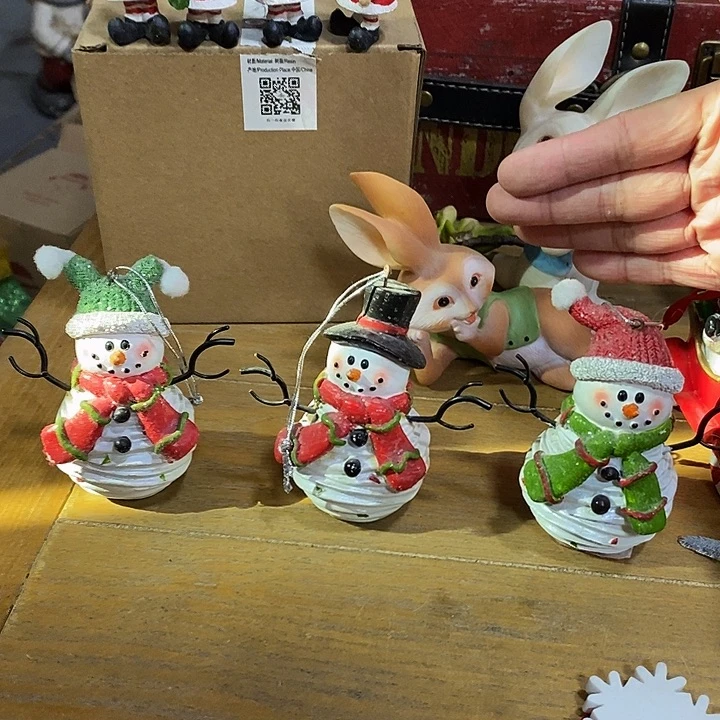 树脂制品雪人树脂材料等工艺摆件