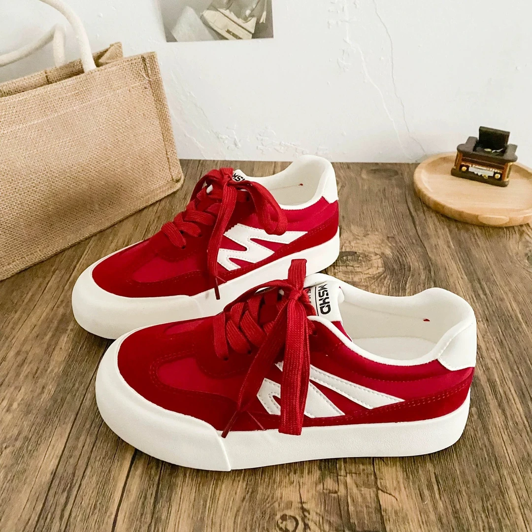 外贸原单厚底德训鞋女2025百搭半拖新款显脚小板鞋运动休闲鞋