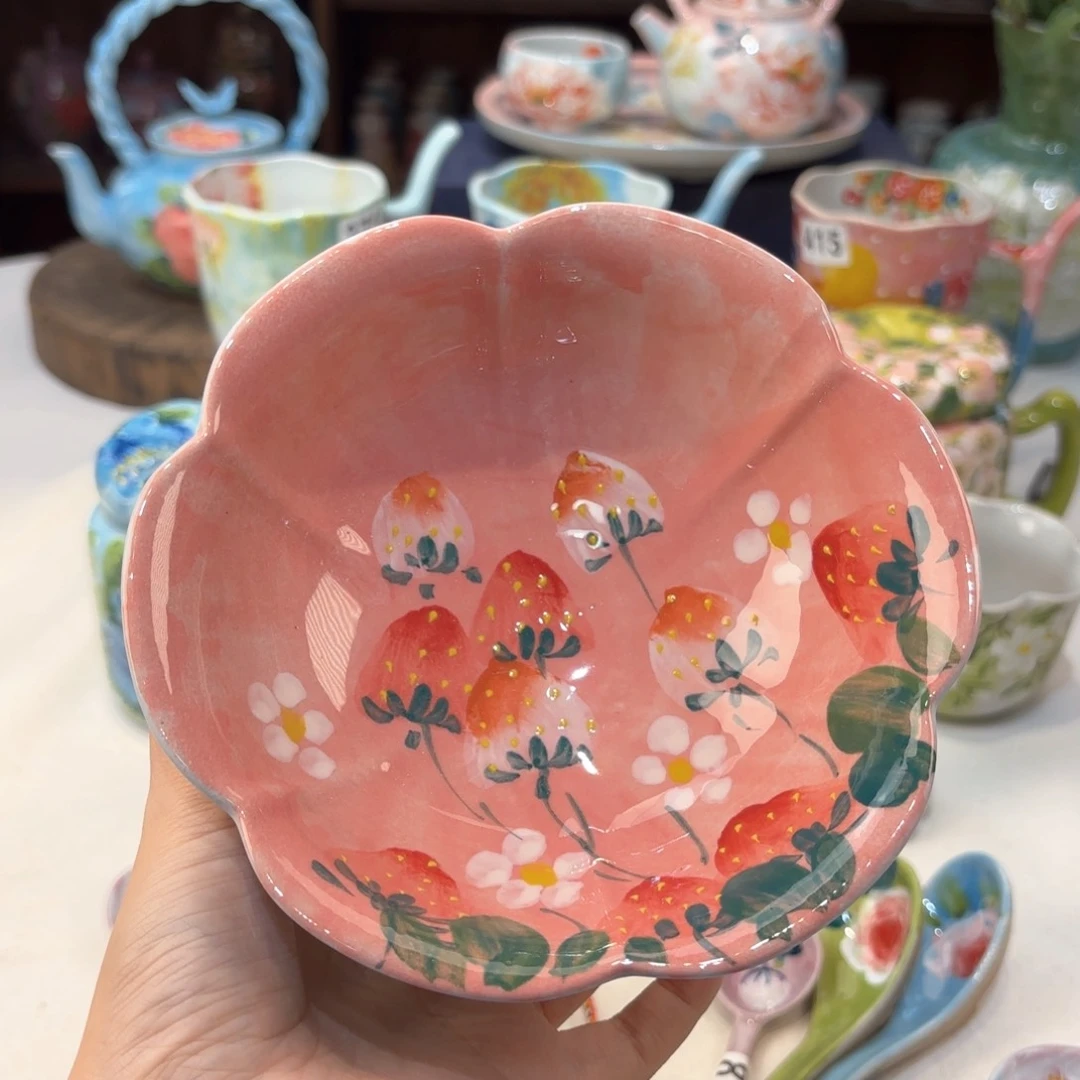 景德镇手绘高温釉下彩陶瓷茶具