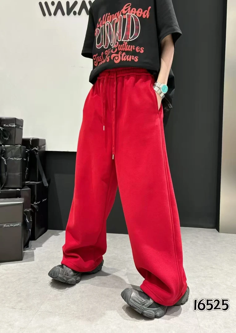 拖地裤加厚保暖弯刀裤