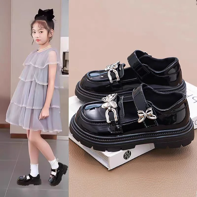 女童皮鞋2025新款夏季儿童洛丽塔公主鞋女孩小童时尚洋气高跟单鞋