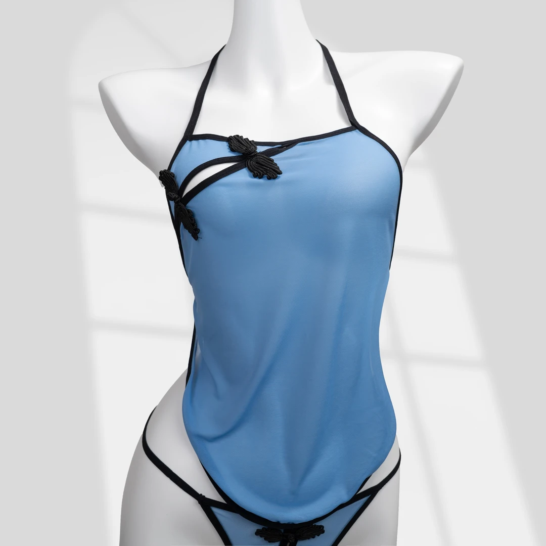 【蓝韵】80-140斤肚兜宫廷古典依人内衣薄纱民国风