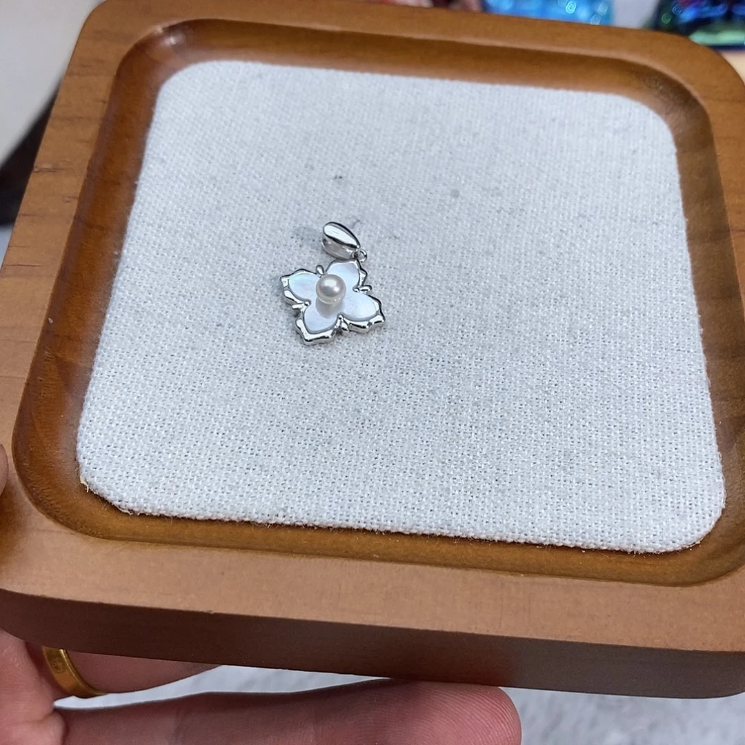 海水珍珠吊坠(不含链)银S925镶嵌
