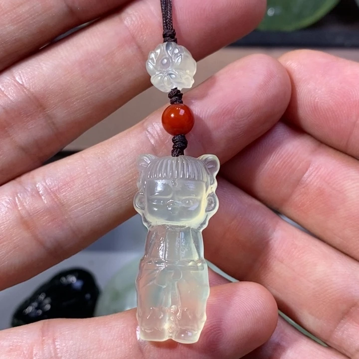 岫玉未镶嵌吊坠吊坠